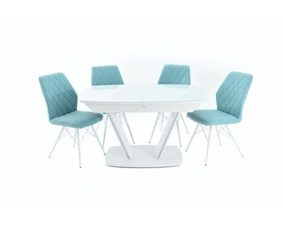 Стол Дрезден, Белый/Белый матовый шагрень, изображение 13 | Интернет магазин мебели и декора LifeDekor