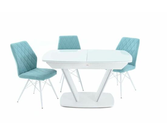 Стол Дрезден, Белый/Белый матовый шагрень, изображение 10 | Интернет магазин мебели и декора LifeDekor