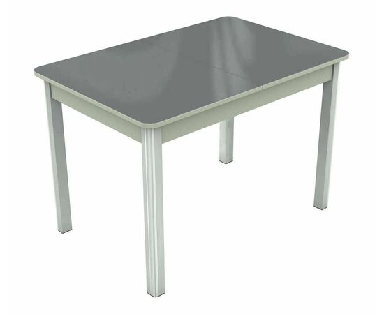 Стол Гамбург 1, Белый/Стекло серое, изображение 2 | Интернет магазин мебели и декора LifeDekor