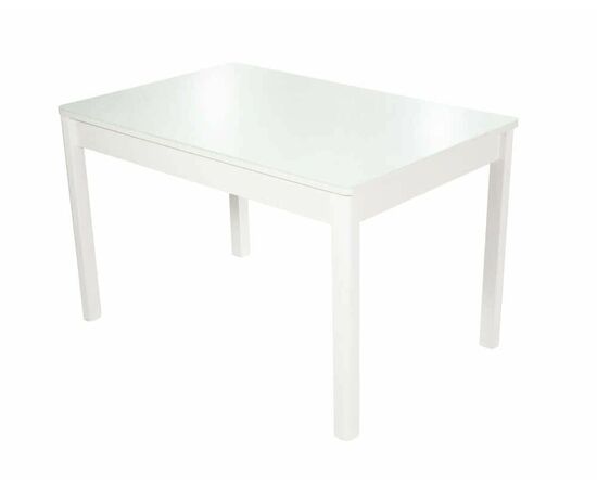 Стол Гамбург 2, Белый/Стекло белое | Интернет магазин мебели и декора LifeDekor