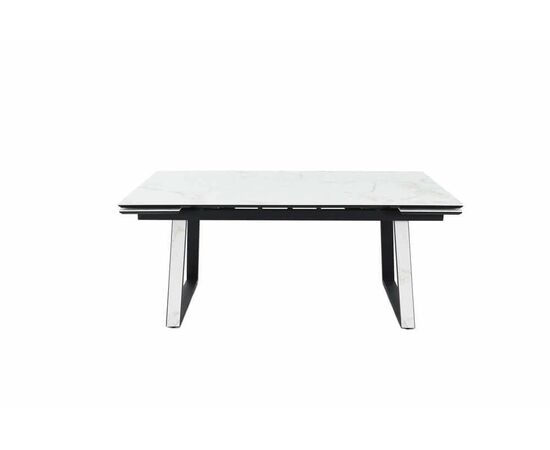 Стол Монако, Керамогранит, Черный матовый муар/Calacata vaglioro | Интернет магазин мебели и декора LifeDekor