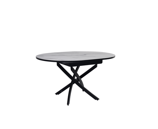 Стол Андромеда D100, Черный/Мрамор | Интернет магазин мебели и декора LifeDekor