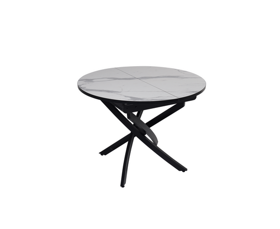 Стол Андромеда D100, Черный/Мрамор, изображение 2 | Интернет магазин мебели и декора LifeDekor