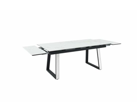 Стол Монако, Керамогранит, Черный матовый муар/Calacata vaglioro, изображение 4 | Интернет магазин мебели и декора LifeDekor