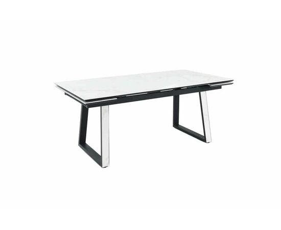 Стол Монако, Керамогранит, Черный матовый муар/Calacata vaglioro, изображение 5 | Интернет магазин мебели и декора LifeDekor