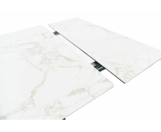 Стол Монако, Керамогранит, Черный матовый муар/Calacata vaglioro, изображение 9 | Интернет магазин мебели и декора LifeDekor