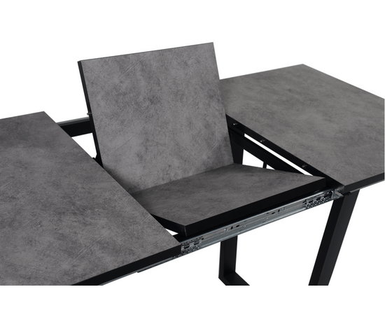 Стол Саен 8 раскладной, Черный/Бетон, изображение 4 | Интернет магазин мебели и декора LifeDekor