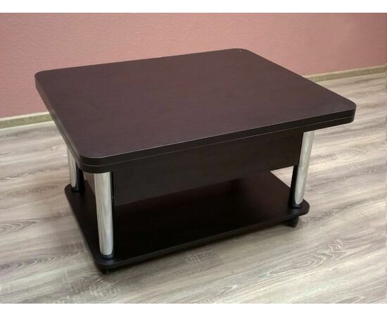 Стол-трансформер Дебют 3, Венге темный/Ножки черные, изображение 7 | Интернет магазин мебели и декора LifeDekor