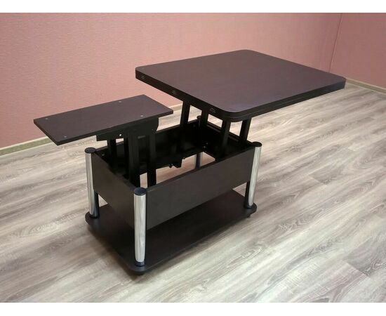 Стол-трансформер Дебют 3, Венге темный/Ножки черные, изображение 8 | Интернет магазин мебели и декора LifeDekor