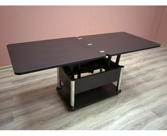 Стол-трансформер Дебют 3, Венге темный/Ножки черные, изображение 9 | Интернет магазин мебели и декора LifeDekor