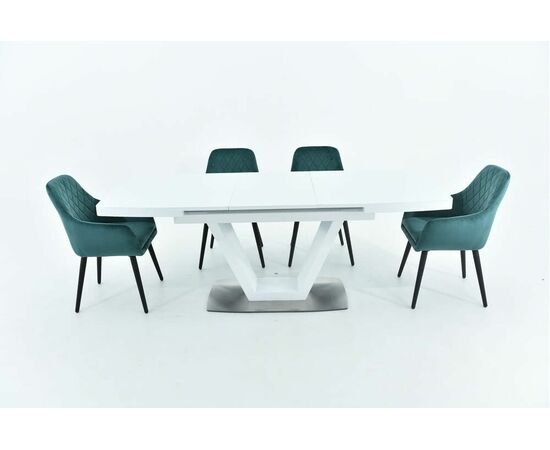 Стол Фоджа, Стекло, 140см, Белый, изображение 2 | Интернет магазин мебели и декора LifeDekor