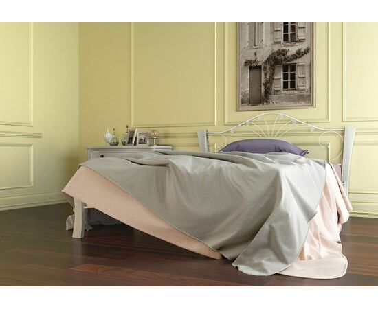 Кровать КМД 5-01 Фортуна 4 Лайт 140х200, Белый, изображение 3 | Интернет магазин мебели и декора LifeDekor