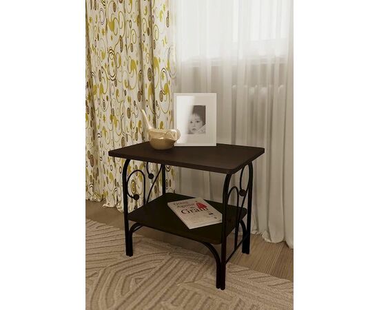 Прикроватная тумба МК-7, ММД 202, Черный/Венге, изображение 3 | Интернет магазин мебели и декора LifeDekor