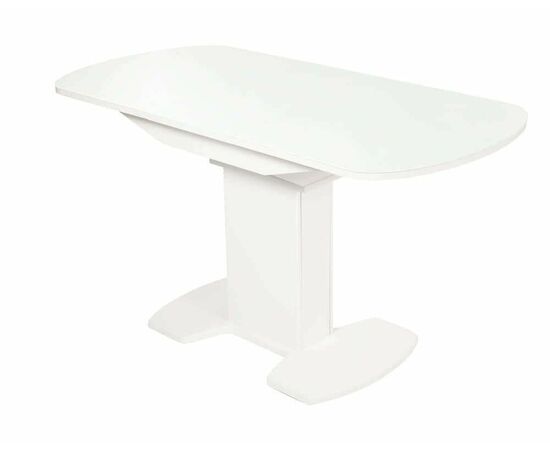 Стол Корсика, Белый матовый/Стекло белое, изображение 4 | Интернет магазин мебели и декора LifeDekor