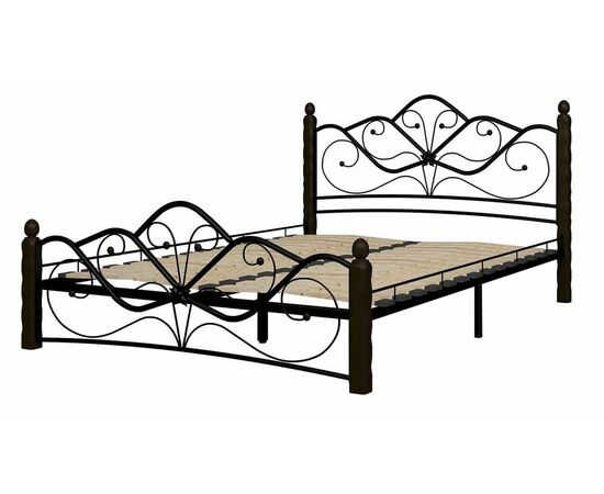 Кровать КМД 4-01 Венера 1 160х200, Черный/Шоколад | Интернет магазин мебели и декора LifeDekor