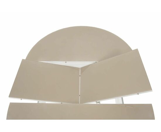 Стол Ривьера СВ D90, Стекло, Эмаль белая/Капучино, 7, изображение 7 | Интернет магазин мебели и декора LifeDekor