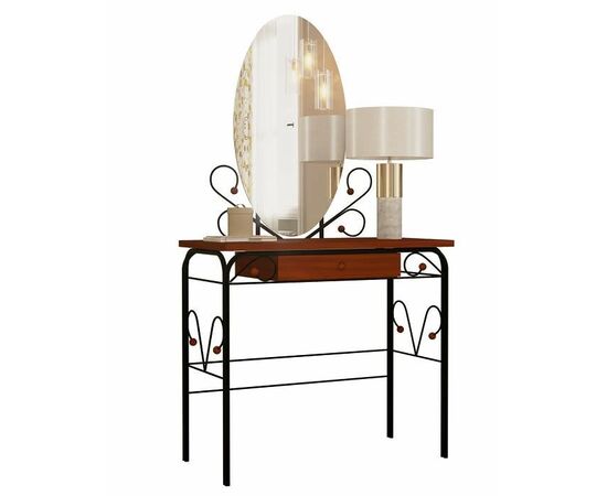 Стол дамский МК-8 с ящиком, ММД303, Черный/Орех | Интернет магазин мебели и декора LifeDekor