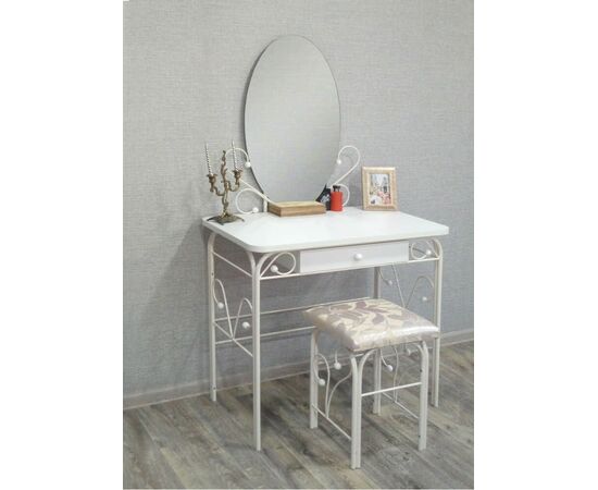 Стол дамский МК-8 с ящиком, ММД303, Белый, изображение 6 | Интернет магазин мебели и декора LifeDekor