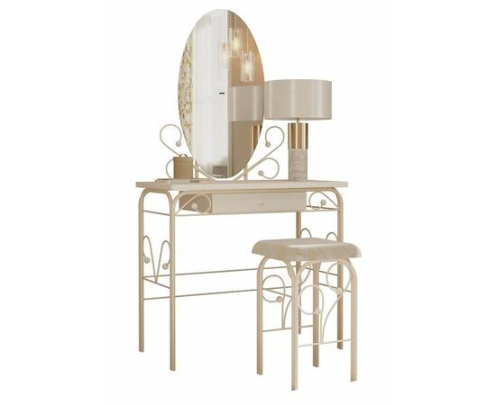 Стол дамский МК-8 с ящиком, ММД303, Белый, изображение 3 | Интернет магазин мебели и декора LifeDekor