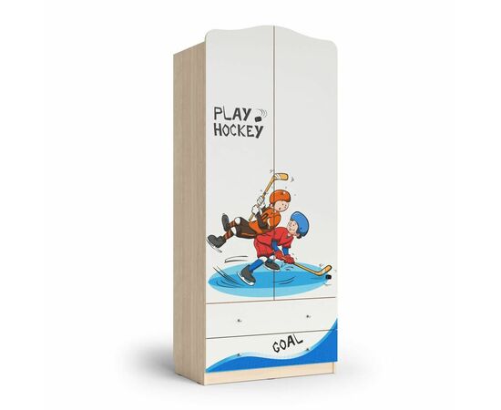 Шкаф "Хоккей", Шимо светлый/Белый | Интернет магазин мебели и декора LifeDekor