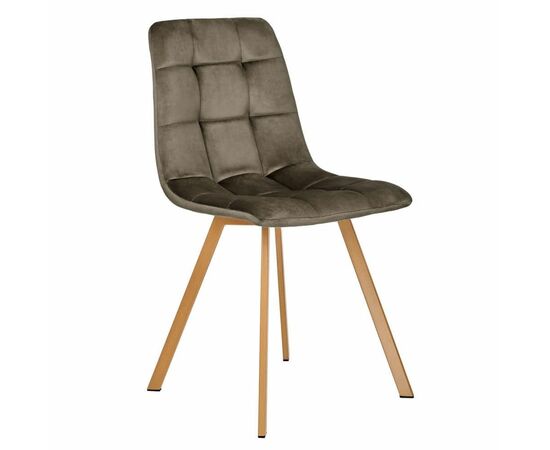 Стул Easy тёмно-коричневый с ножками под дерево | Интернет магазин мебели и декора LifeDekor