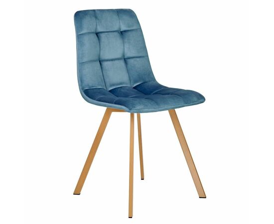 Стул Easy тёмно-бирюзовый с ножками под дерево | Интернет магазин мебели и декора LifeDekor