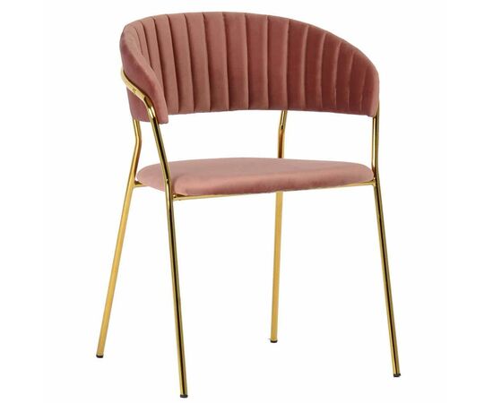 Стул Turin пудровый с золотыми ножками | Интернет магазин мебели и декора LifeDekor