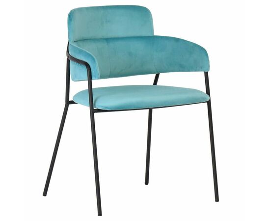 Стул Napoli светло-бирюзовый с чёрными ножками, Цвет: Светло-бирюзовый | Интернет магазин мебели и декора LifeDekor