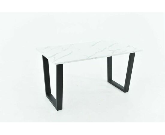 Стол Родос, Черный матовый Муар/Камень белый | Интернет магазин мебели и декора LifeDekor