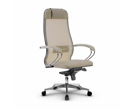 Metta L 1m 36/K_17841_Сетка X2 - Бежевый_Кожа перфорированная NewLeather - Бежевый, изображение 4 | Интернет магазин мебели и декора LifeDekor