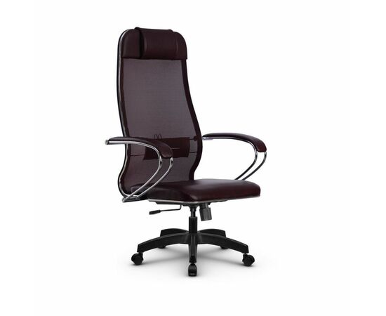 Metta L 1m 36/K_17831_Сетка X2 - Темно-бордовый_Кожа перфорированная NewLeather - Темно-бордовый, изображение 4 | Интернет магазин мебели и декора LifeDekor