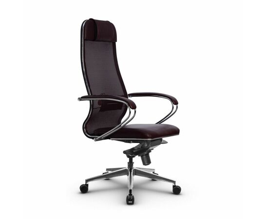 Metta L 1m 36/K_17839_Сетка X2 - Темно-бордовый_Кожа перфорированная NewLeather - Темно-бордовый | Интернет магазин мебели и декора LifeDekor