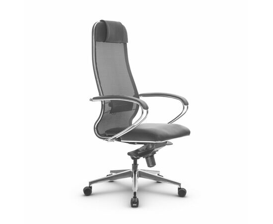 Metta L 1m 36/K_17839_Сетка X2 - Черный_Кожа перфорированная NewLeather - Черный | Интернет магазин мебели и декора LifeDekor