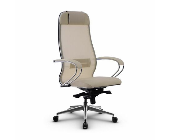 Metta L 1m 36/K_17839_Сетка X2 - Бежевый_Кожа перфорированная NewLeather - Бежевый, изображение 4 | Интернет магазин мебели и декора LifeDekor