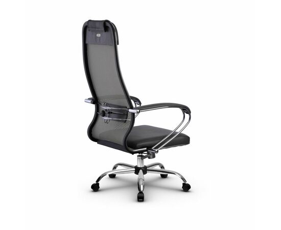 Metta L 1m 36/K_17833_Сетка X2 - Светло-серый_Кожа перфорированная NewLeather - Серый, изображение 3 | Интернет магазин мебели и декора LifeDekor