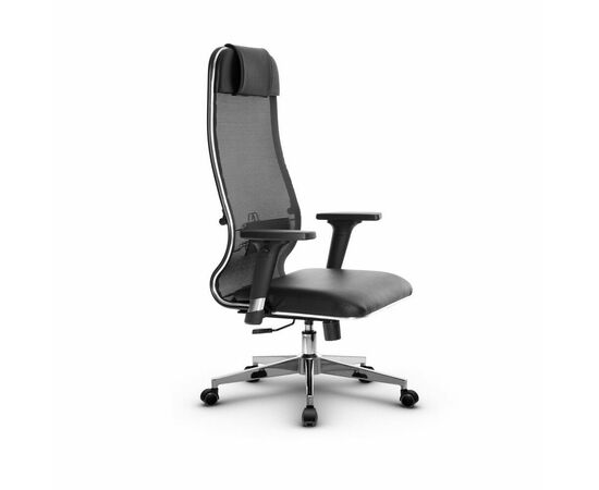 Metta L 1m 36/2D_17834_Сетка X2 - Черный_Кожа перфорированная NewLeather - Черный | Интернет магазин мебели и декора LifeDekor