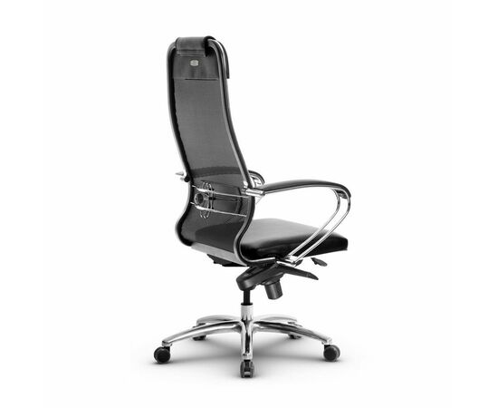 Metta L 1m 36/K_17838_Сетка X2 - Черный_Кожа перфорированная NewLeather - Черный | Интернет магазин мебели и декора LifeDekor