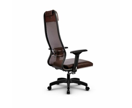 Metta L 1m 36/4D_17831_Сетка X2 - Коричневый_Кожа перфорированная NewLeather - Темно-коричневый, изображение 3 | Интернет магазин мебели и декора LifeDekor