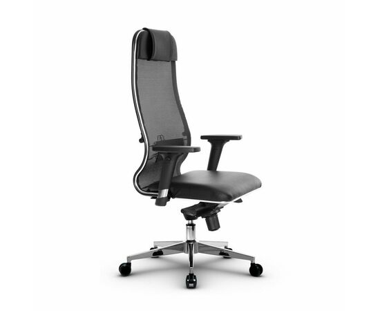 Metta L 1m 36/2D_17841_Сетка X2 - Черный_Кожа перфорированная NewLeather - Черный | Интернет магазин мебели и декора LifeDekor