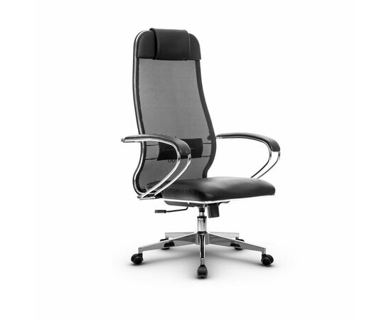 Metta L 1m 36/K_17834_Сетка X2 - Черный_Кожа перфорированная NewLeather - Черный, изображение 4 | Интернет магазин мебели и декора LifeDekor