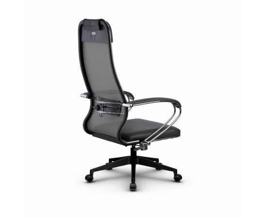 Metta L 1m 36/K_17832_Сетка X2 - Светло-серый_Кожа перфорированная NewLeather - Серый, изображение 3 | Интернет магазин мебели и декора LifeDekor