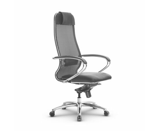 Metta L 1m 36/K_17838_Сетка X2 - Черный_Кожа перфорированная NewLeather - Черный, изображение 2 | Интернет магазин мебели и декора LifeDekor