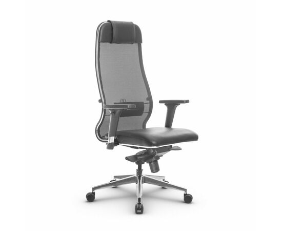 Metta L 1m 36/2D_17839_Сетка X2 - Черный_Кожа перфорированная NewLeather - Черный, изображение 4 | Интернет магазин мебели и декора LifeDekor