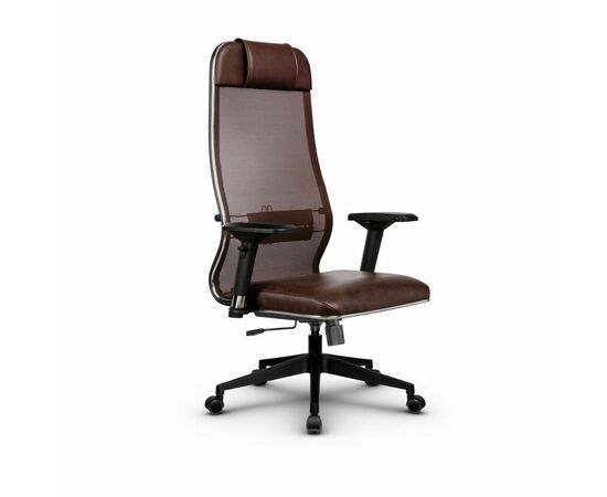 Metta L 1m 36/4D_17832_Сетка X2 - Коричневый_Кожа перфорированная NewLeather - Темно-коричневый, изображение 4 | Интернет магазин мебели и декора LifeDekor