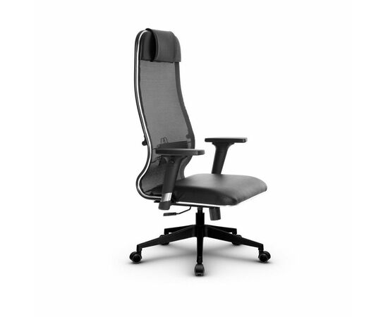 Metta L 1m 36/2D_17832_Сетка X2 - Черный_Кожа перфорированная NewLeather - Черный | Интернет магазин мебели и декора LifeDekor