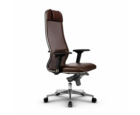 Metta L 1m 36/4D_17841_Сетка X2 - Коричневый_Кожа перфорированная NewLeather - Темно-коричневый | Интернет магазин мебели и декора LifeDekor