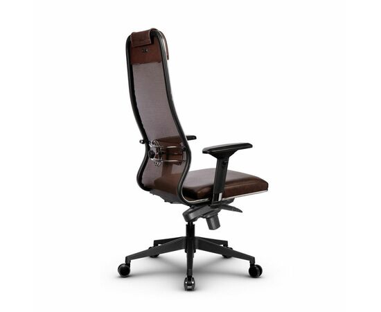 Metta L 1m 36/4D_17840_Сетка X2 - Коричневый_Кожа перфорированная NewLeather - Темно-коричневый, изображение 3 | Интернет магазин мебели и декора LifeDekor