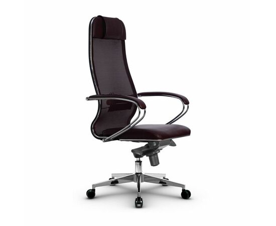 Metta L 1m 36/K_17841_Сетка X2 - Темно-бордовый_Кожа перфорированная NewLeather - Темно-бордовый | Интернет магазин мебели и декора LifeDekor