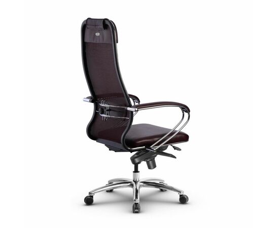 Metta L 1m 36/K_17838_Сетка X2 - Темно-бордовый_Кожа перфорированная NewLeather - Темно-бордовый, изображение 3 | Интернет магазин мебели и декора LifeDekor