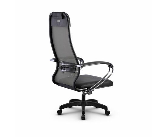 Metta L 1m 36/K_17831_Сетка X2 - Светло-серый_Кожа перфорированная NewLeather - Серый, изображение 3 | Интернет магазин мебели и декора LifeDekor